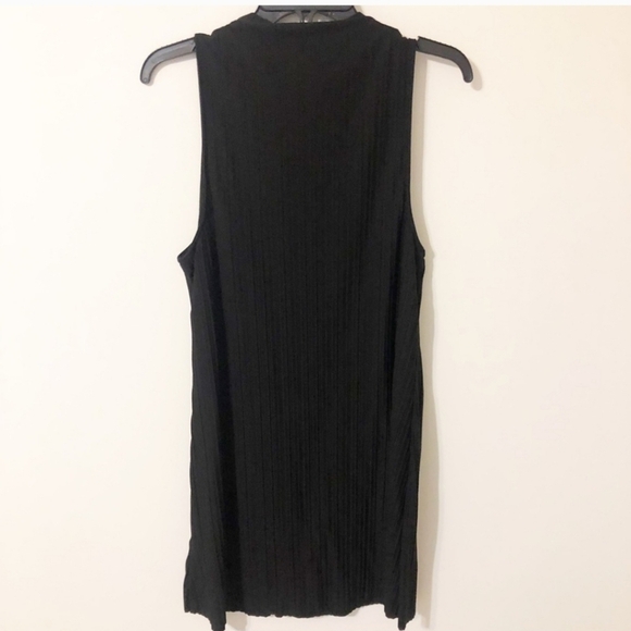 Leith Plisse Pleated Black Mini Dress Size Small - Picture 5 of 5